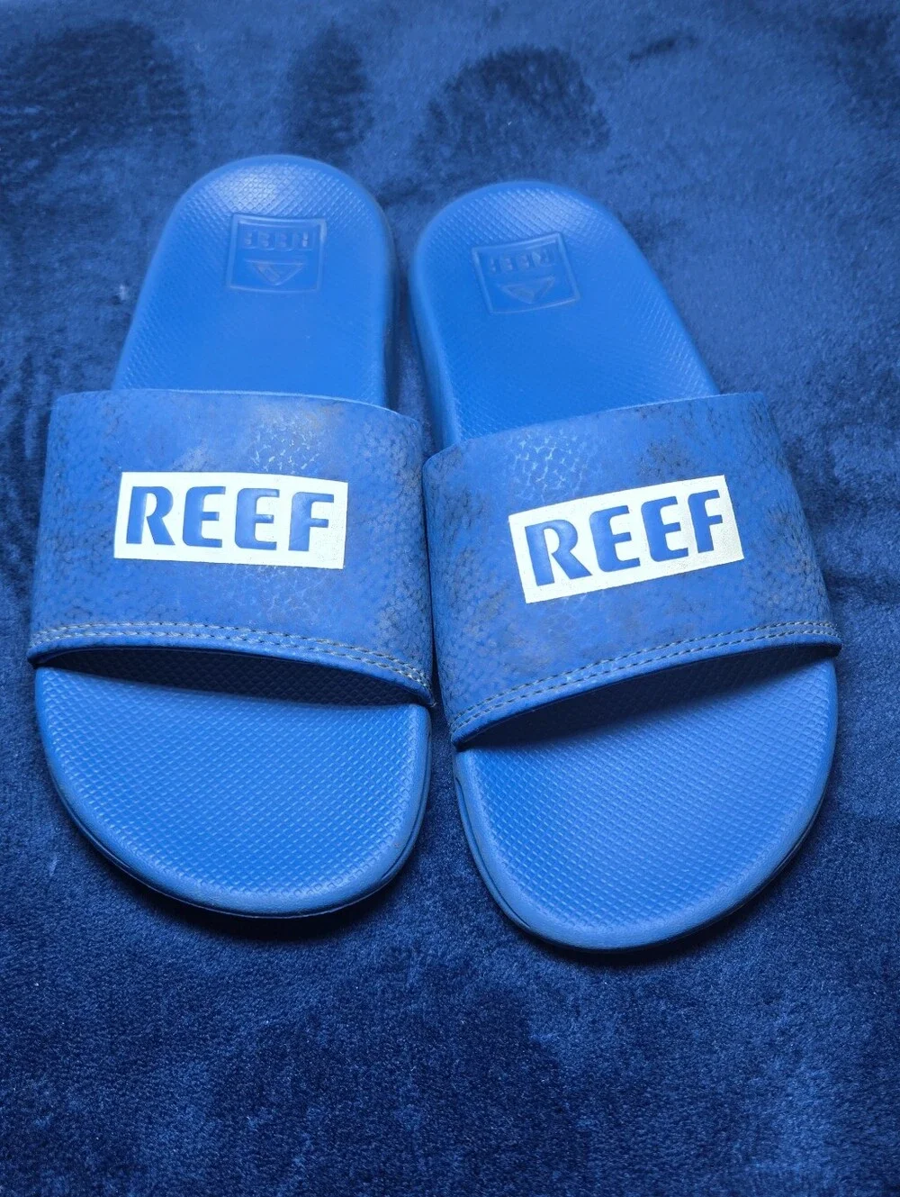 Reef Kids Slide Sandals Lightweight Water Ready Blue  Size 3